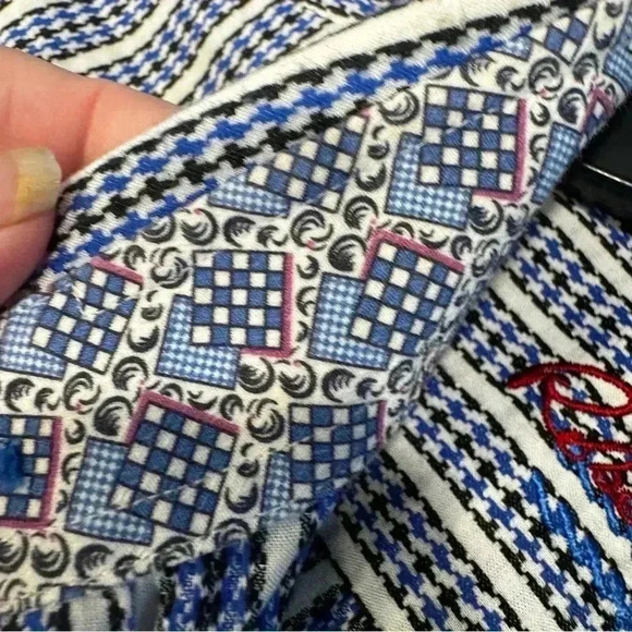 Robert Graham Mens Button Down Shirt Multicolored  Striped Flip Cuff Size Large - Picture 6 of 13